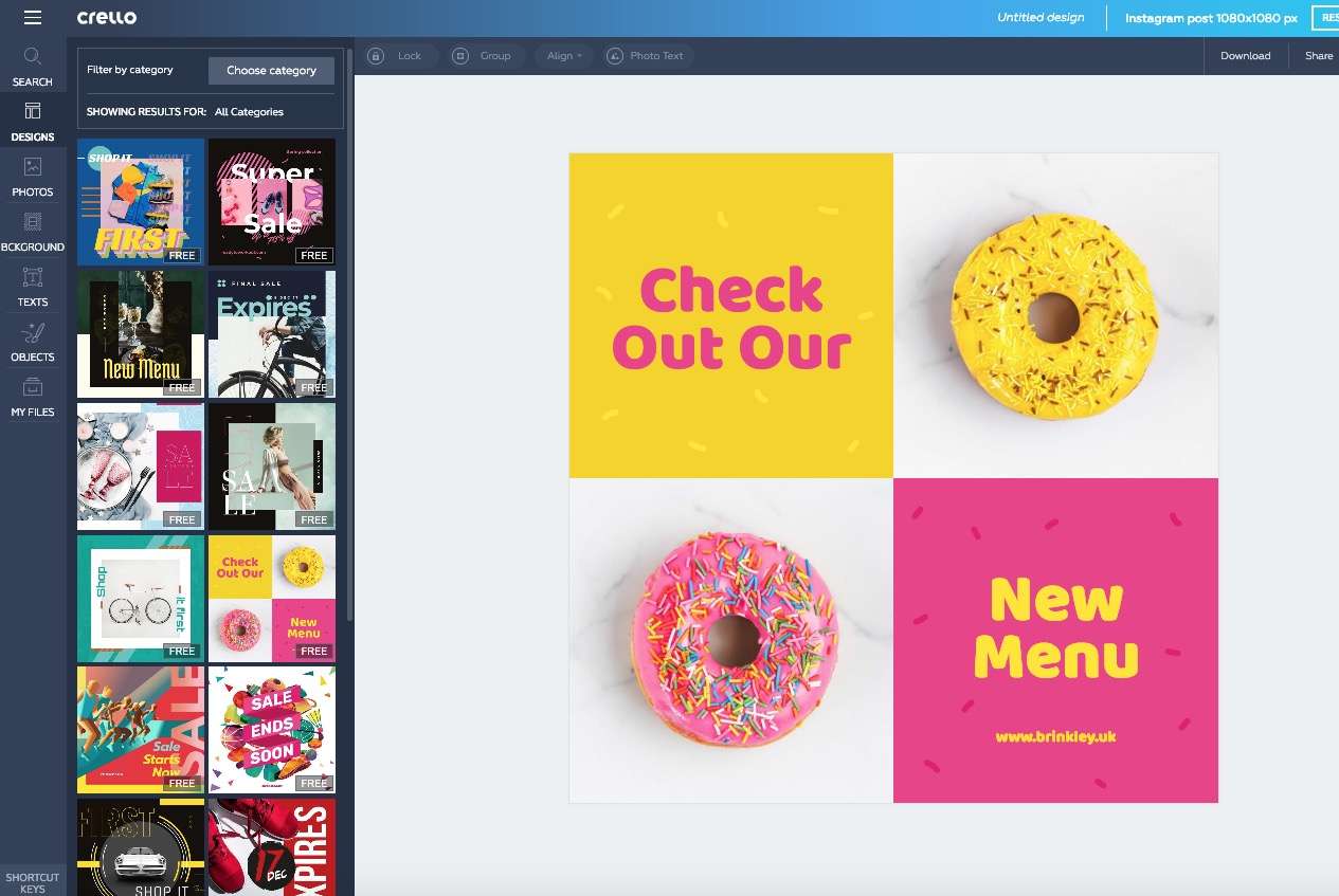 Canva vs Crello: Making a Quick Image Poster For Facebook