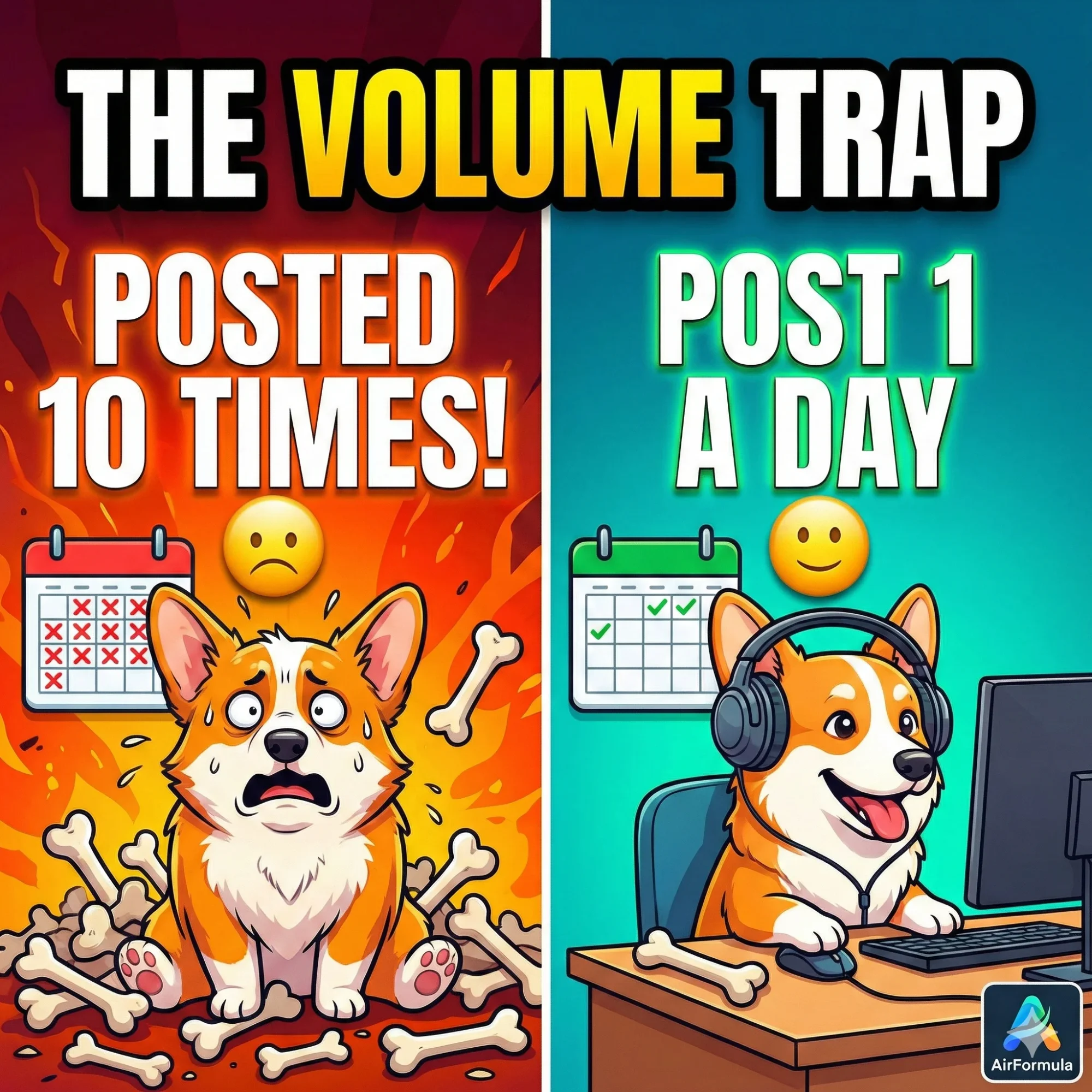 You posted 10 today but got punished?